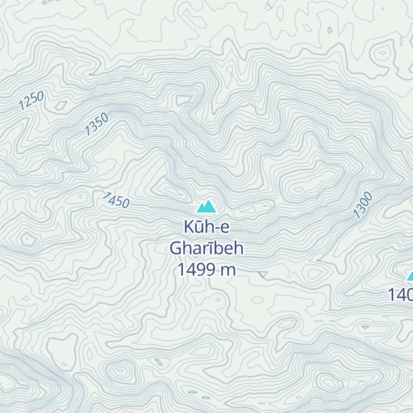 Map of Kūh-e Gharībeh