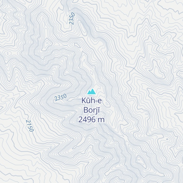 Map of Kūh-e Borjī