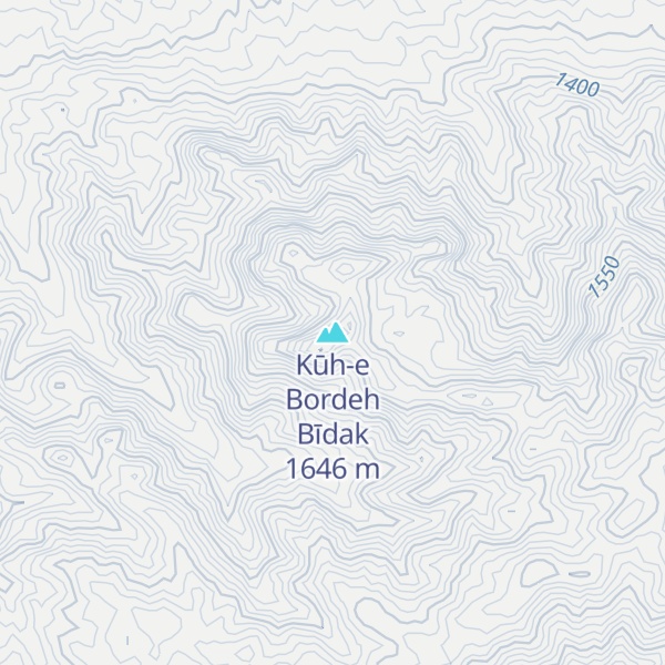 Map of Kūh-e Bordeh Bīdak