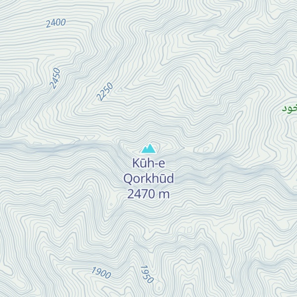 Map of Kūh-e Qorkhūd