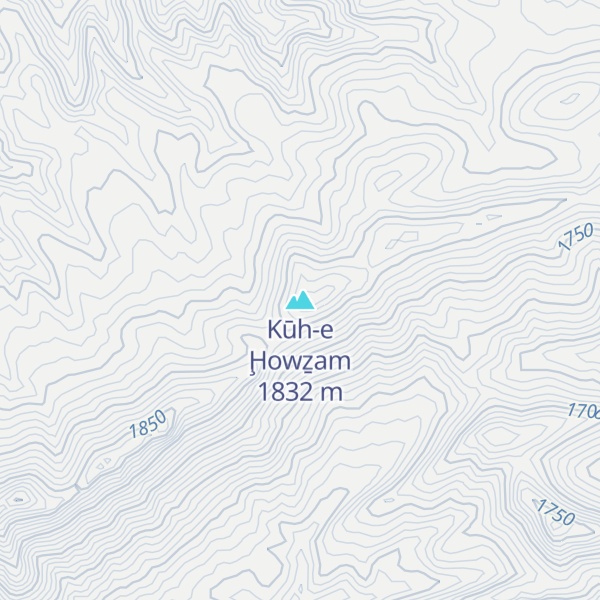 Map of Kūh-e Ḩowẕam