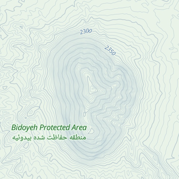 Map of Kūh-e Kaleh Gāvī-ye Bozorg