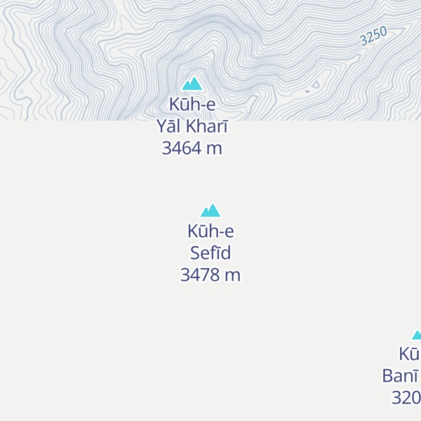 Map of Kūh-e Sefīd