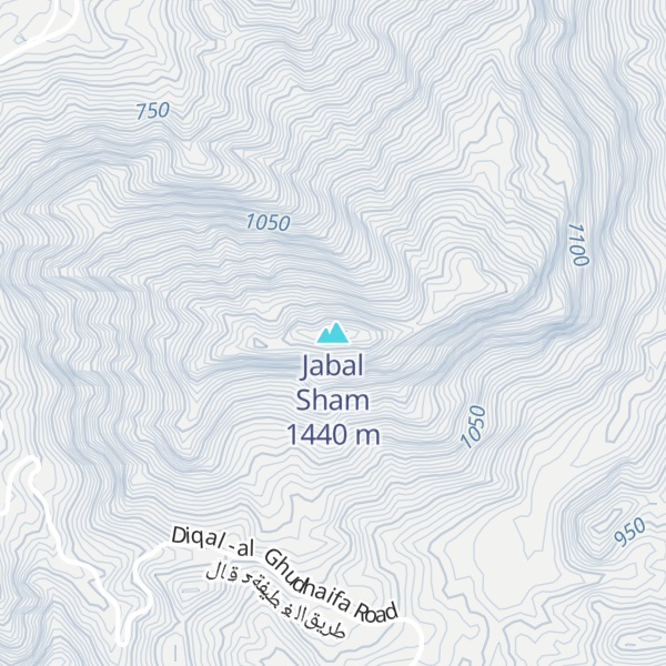 Map of Jabal Sham