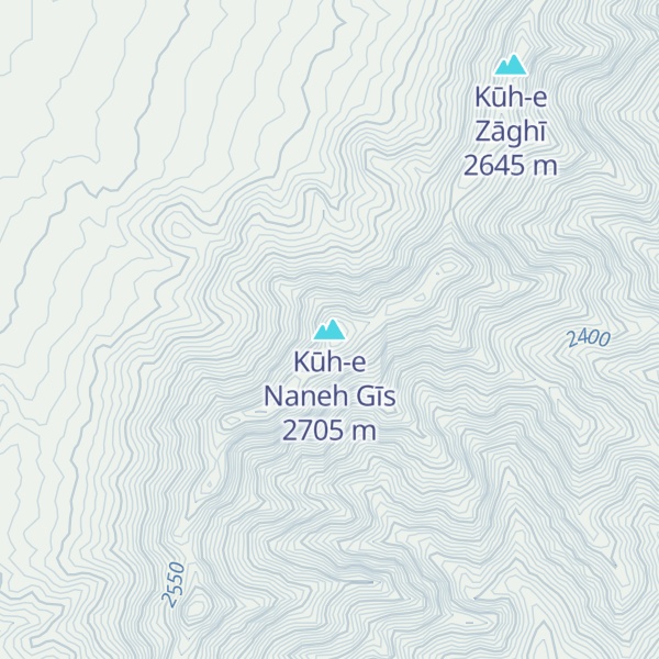 Map of Kūh-e Naneh Gīs