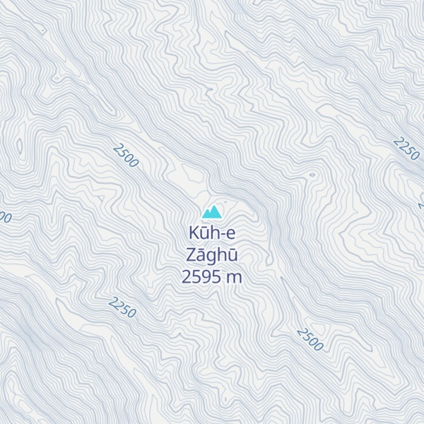 Map of Kūh-e Zāghū