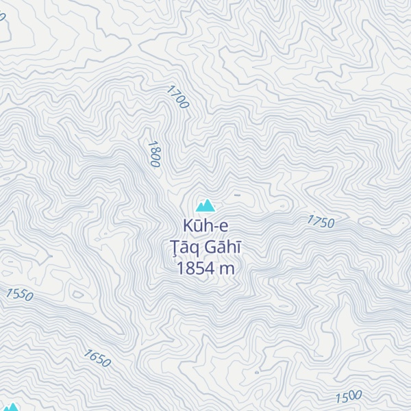 Map of Kūh-e Ţāq Gāhī