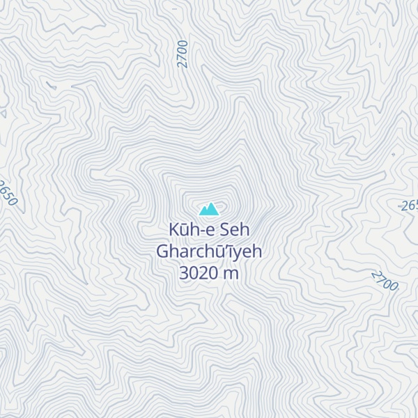 Map of Kūh-e Seh Gharchū’īyeh