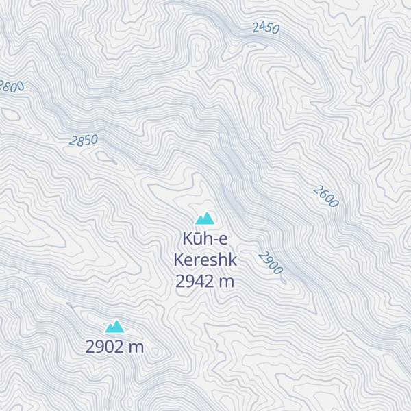 Map of Kūh-e Ḩājjīābād