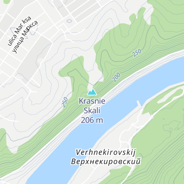 Map of Krasnie Skali