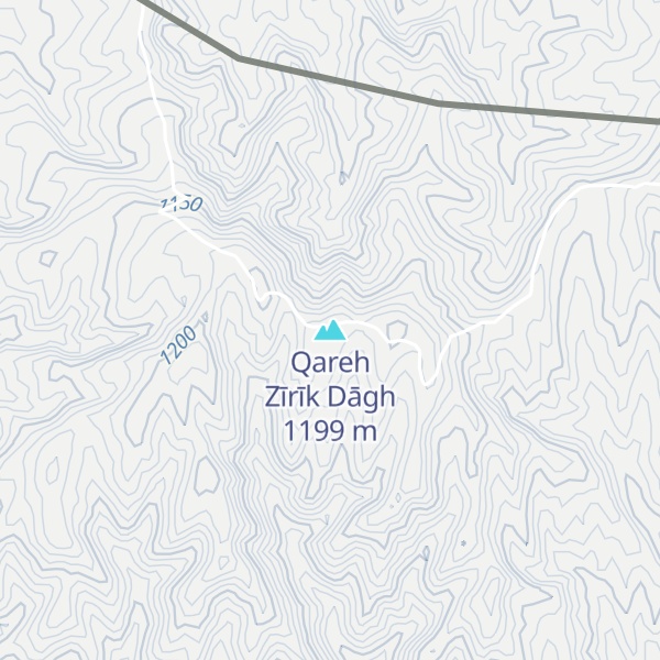 Map of Qareh Zīrīk Dāgh