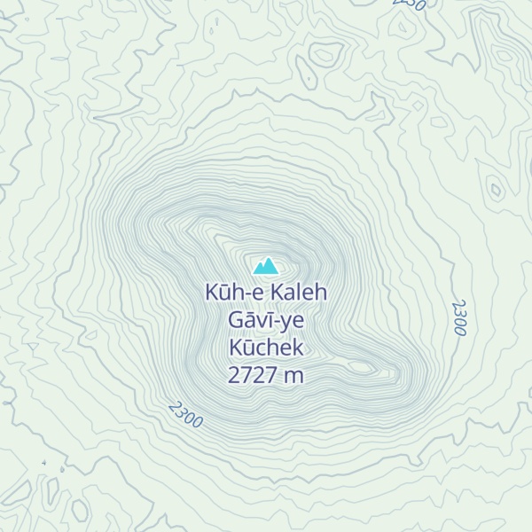 Map of Kūh-e Kaleh Gāvī-ye Kūchek