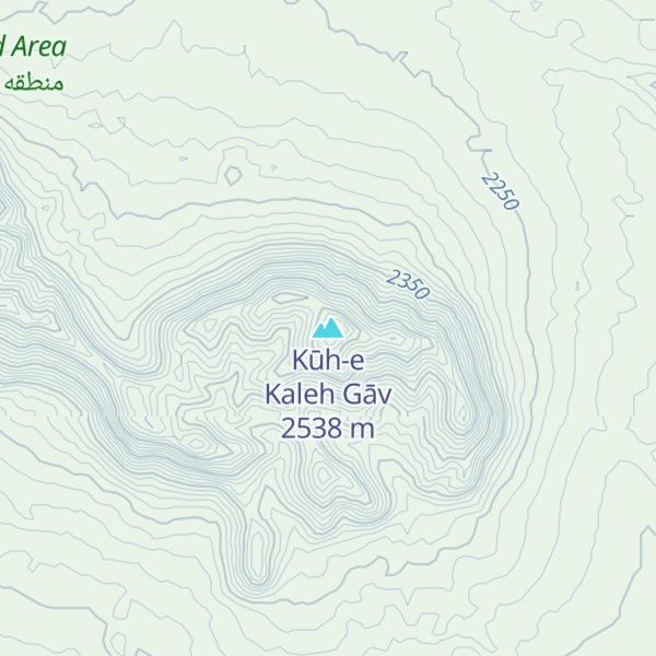 Map of Kūh-e Kaleh Gāv