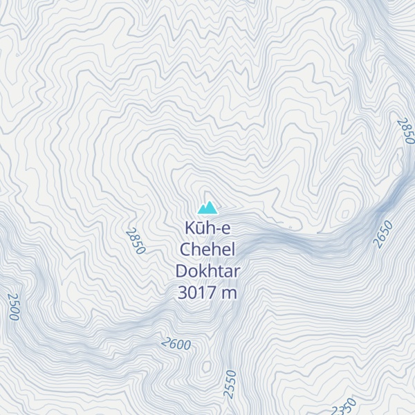 Map of Kūh-e Chehel Dokhtar