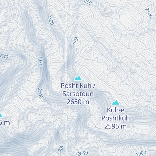 Map of Posht Kuh / Sarsotoun