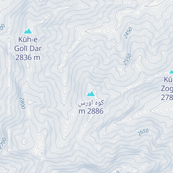 Map of Kūh-e Owros