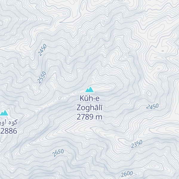 Map of Kūh-e Zoghālī