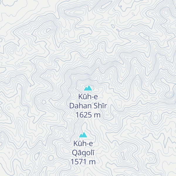 Map of Kūh-e Dahan Shīr