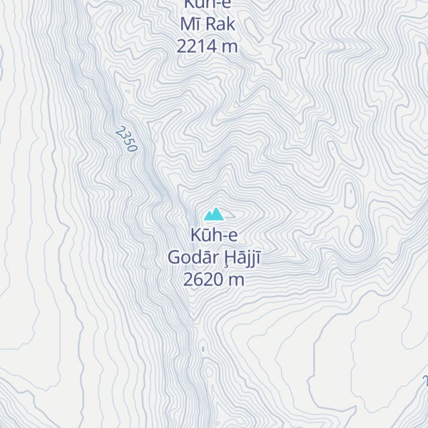 Map of Kūh-e Godār Ḩājjī
