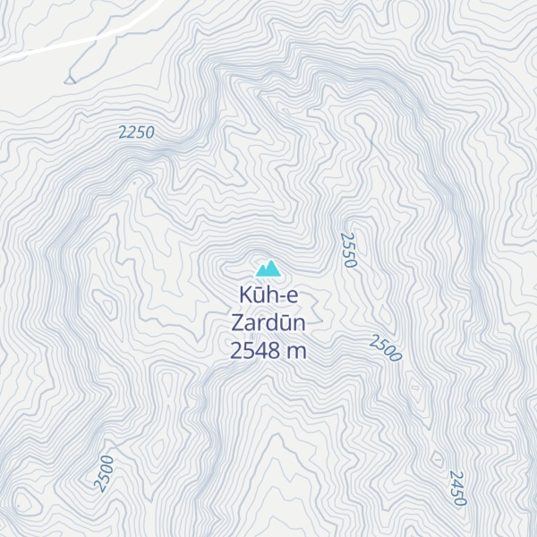 Map of Kūh-e Zardūn