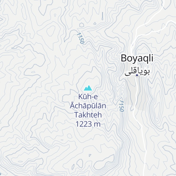 Map of Kūh-e Āchāpūlān Takhteh