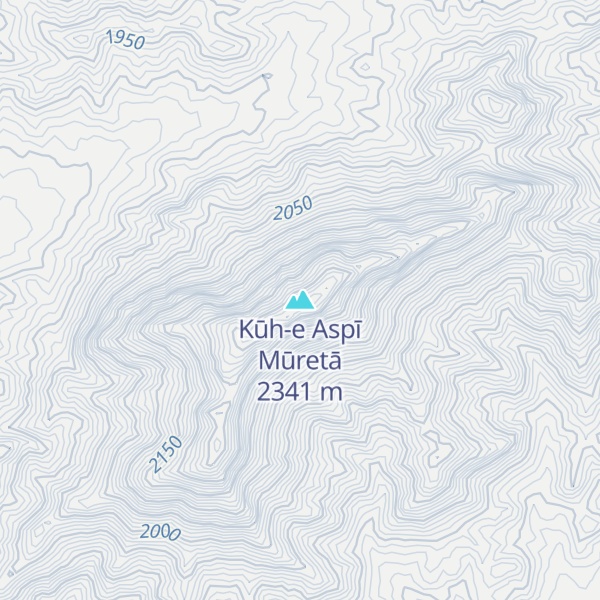 Map of Kūh-e Aspī Mūretā