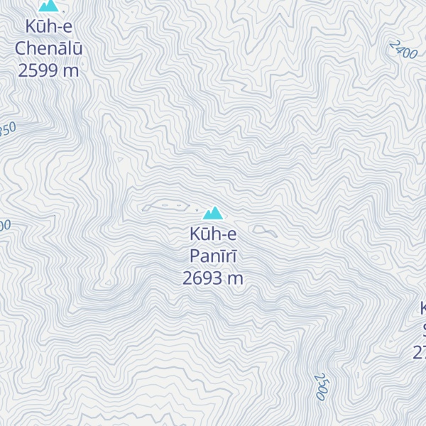 Map of Kūh-e Panīrī