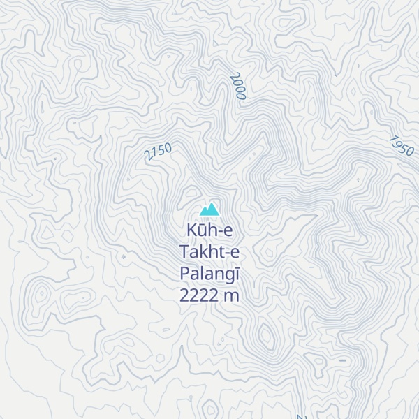 Map of Kūh-e Takht-e Palangī