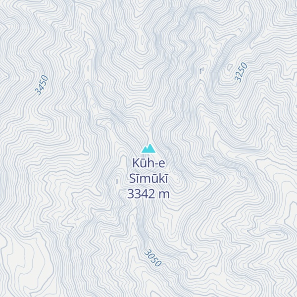 Map of Kūh-e Sīmūkī