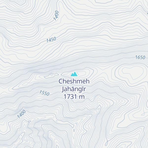 Map of Cheshmeh Jahāngīr