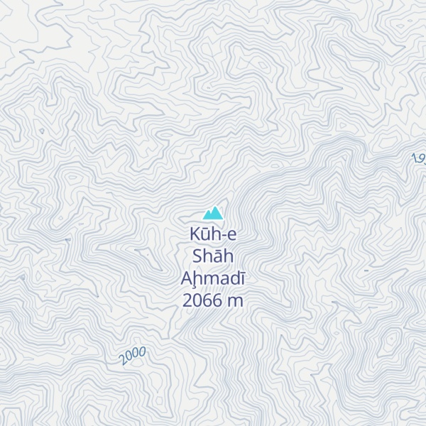 Map of Kūh-e Shāh Aḩmadī