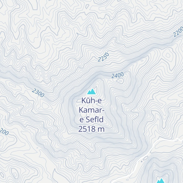 Map of Kūh-e Kamar-e Sefīd