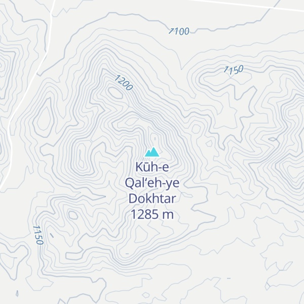 Map of Kūh-e Qal‘eh-ye Dokhtar