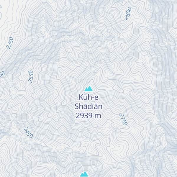Map of Kūh-e Shādīān
