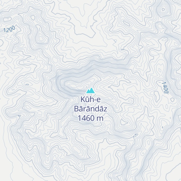 Map of Kūh-e Bārāndāz