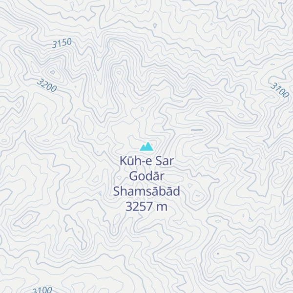 Map of Kūh-e Sar Godār Shamsābād