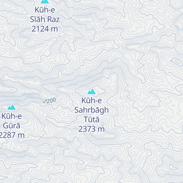Map of Kūh-e Sahrbāgh Tūtā