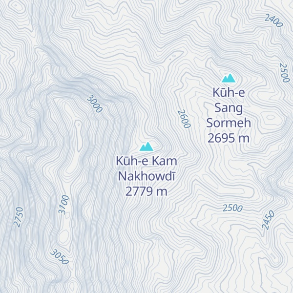 Map of Kūh-e Kam Nakhowdī