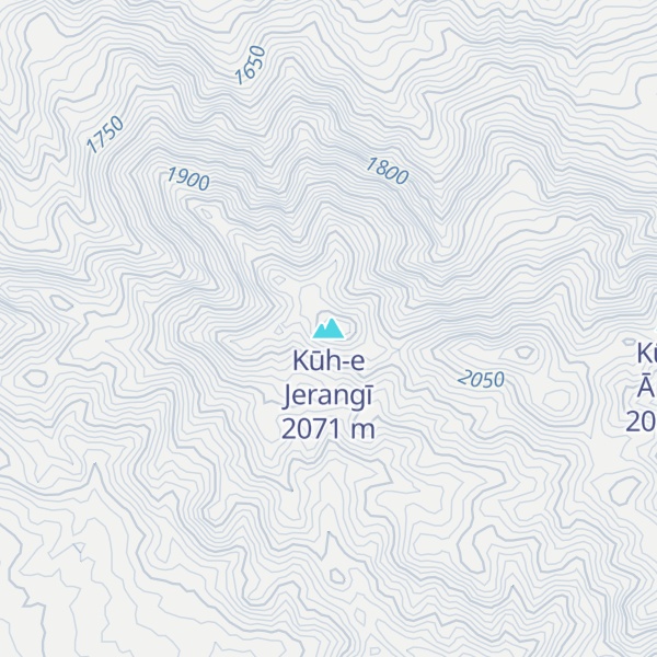 Map of Kūh-e Jerangī