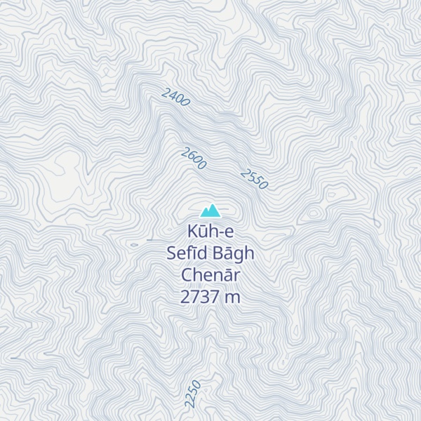 Map of Kūh-e Sefīd Bāgh Chenār