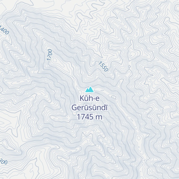 Map of Kūh-e Gerūsūndī