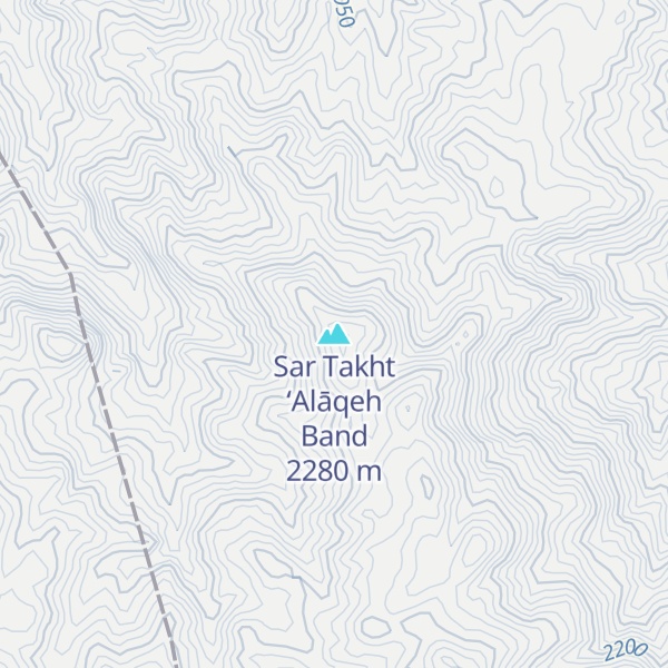 Map of Sar Takht ‘Alāqeh Band