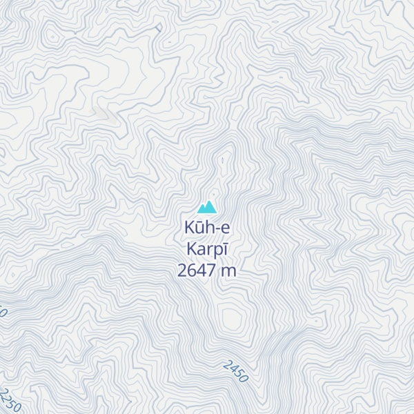 Map of Kūh-e Karpī