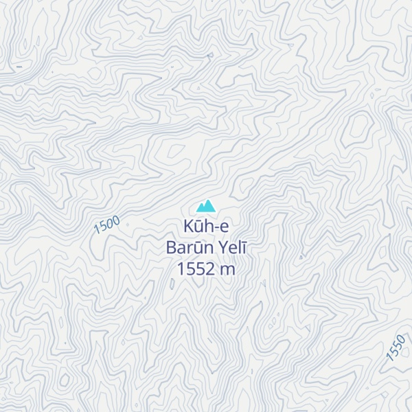 Map of Kūh-e Barūn Yelī