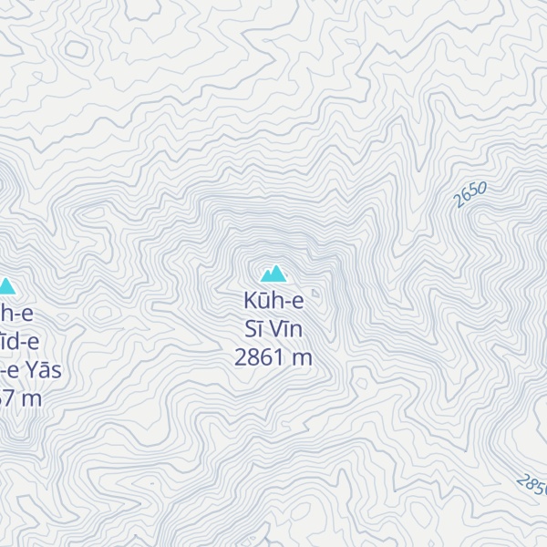Map of Kūh-e Sī Vīn