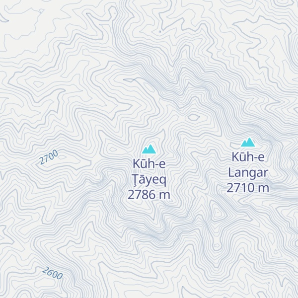 Map of Kūh-e Ţāyeq