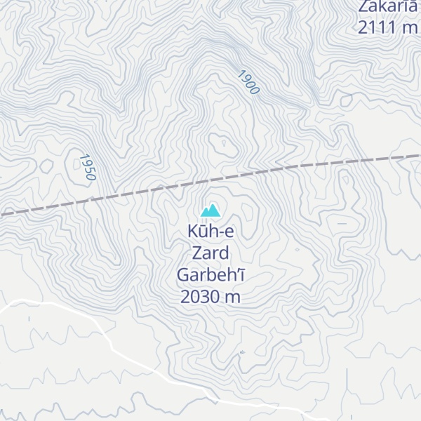 Map of Kūh-e Zard Garbeh’ī