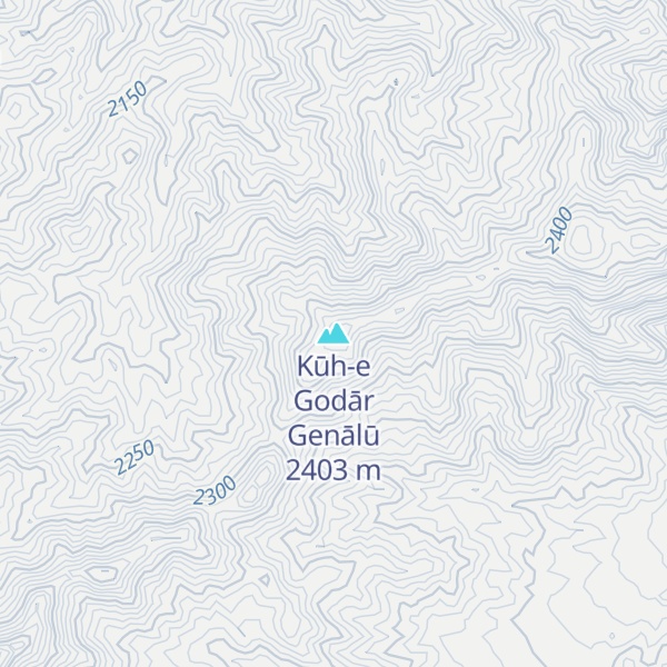 Map of Kūh-e Godār Genālū