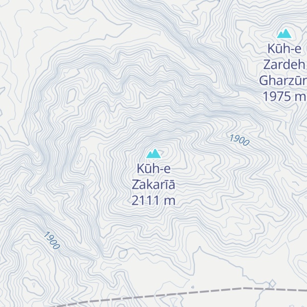 Map of Kūh-e Z̄akarīā
