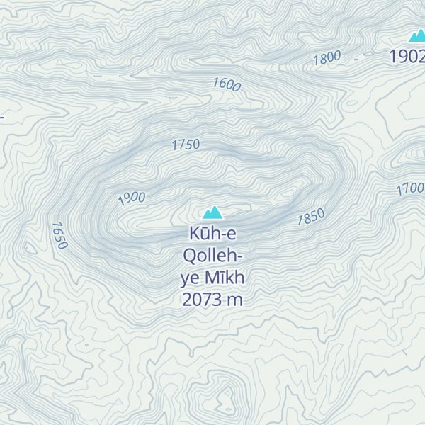 Map of Kūh-e Qolleh-ye Mīkh